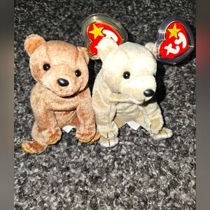 Ty Beanie Babies Pecan and Almond